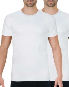 Lot de 2 tee-shirts col rond Athena Bio (Blancs)