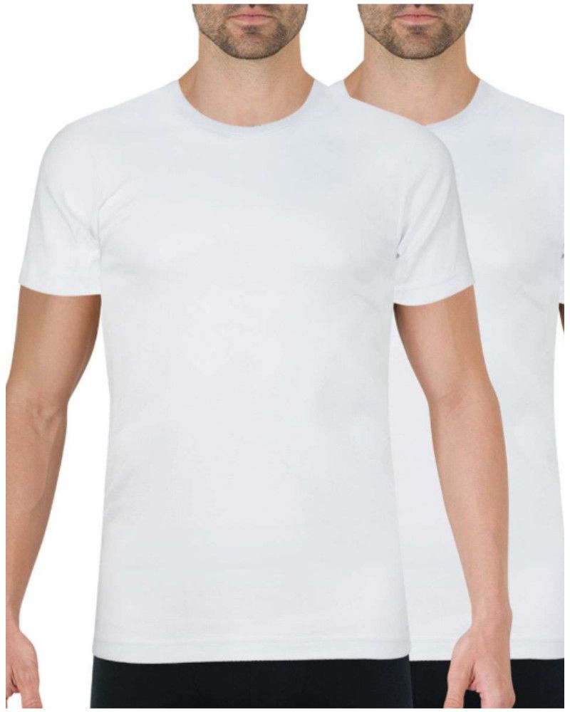 Lot of 2 Athena 100% organic cotton round neck t-shirts (White)