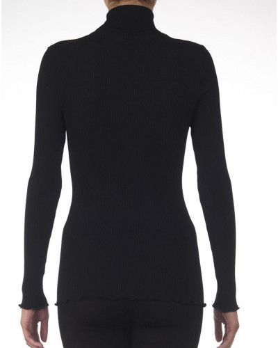 Oscalito funnel collar sweater Wool & Silk 3429 (Black)
