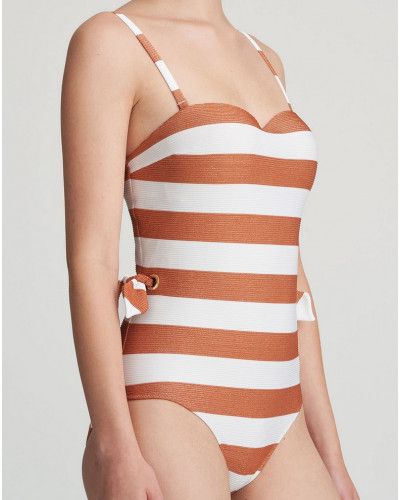 Traje de baño una pieza acolchada tirantes extraíbles Marie Jo Fernanda (Summer Copper)