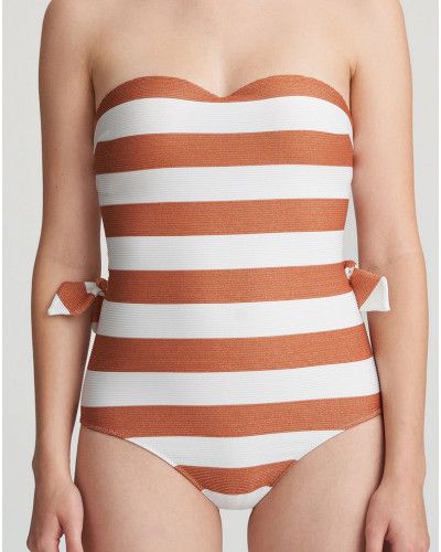 Traje de baño una pieza acolchada tirantes extraíbles Marie Jo Fernanda (Summer Copper)
