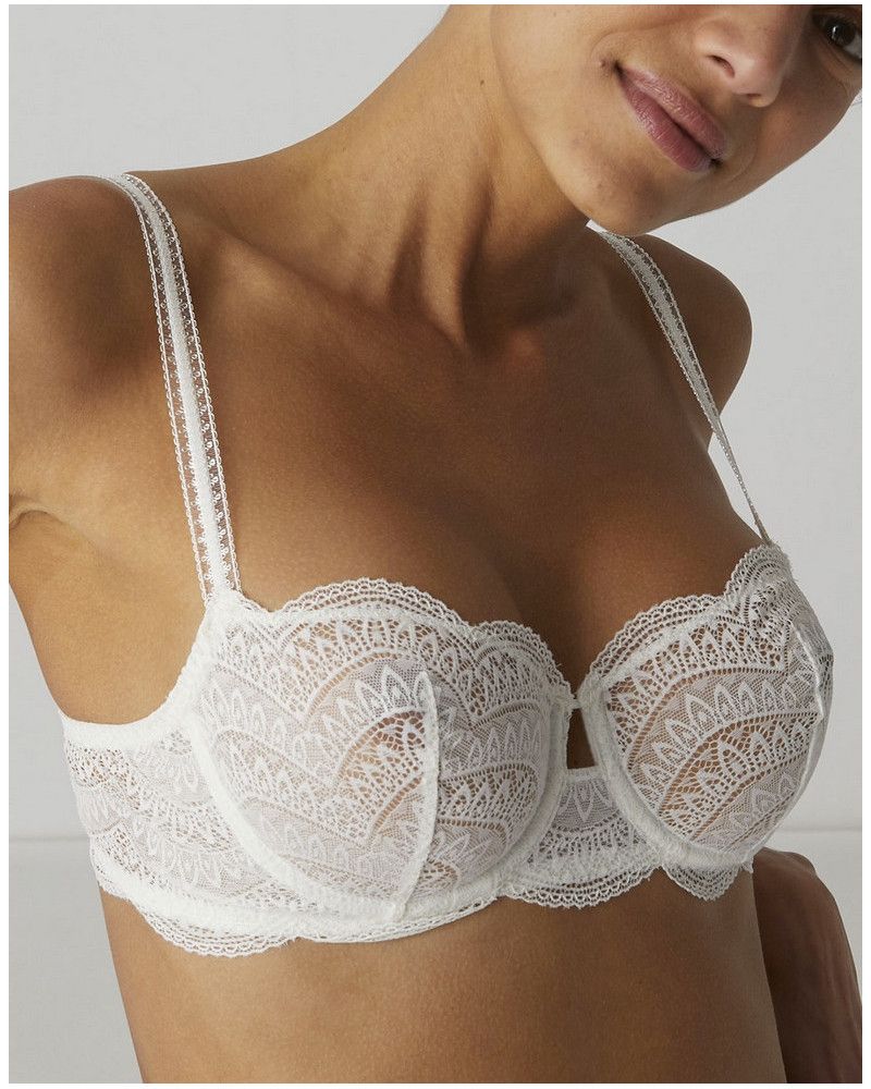 Soutien-gorge Simone Pérèle Orphée Blanc - Bonnet D, Tour 90 (75D EU) - Corbeille - Neuf