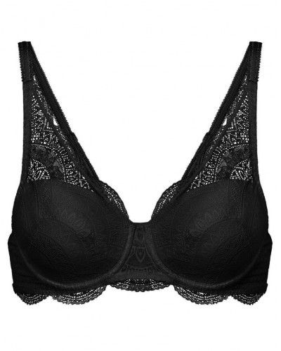 Padded Underwired Bra Triangle Simone Pérèle Karma (Black)