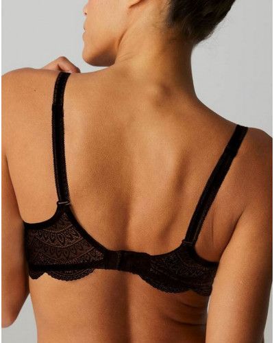 Padded Underwired Bra Triangle Simone Pérèle Karma (Black)