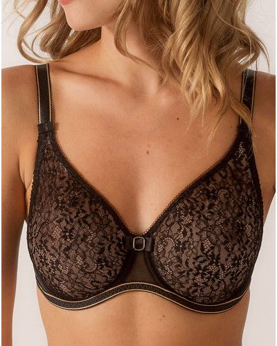 Underwired molded seamless bra Empreinte Allure (Black)