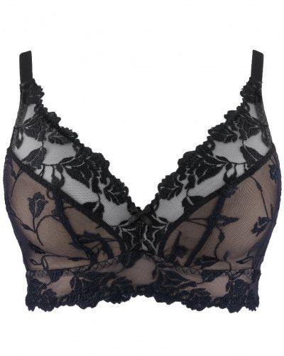 Triangle foam bralette without wire Aubade Softessence (Black)