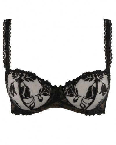 Underwired demi bra Aubade Softessence (Black)