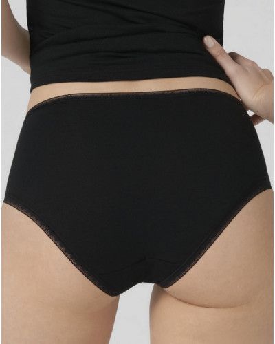 Juego de 2 calzoncillos midi Sloggi GO (Algodón Bio) Negro