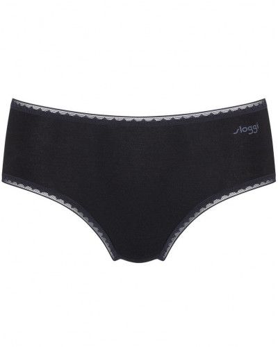 Juego de 2 calzoncillos midi Sloggi GO (Algodón Bio) Negro