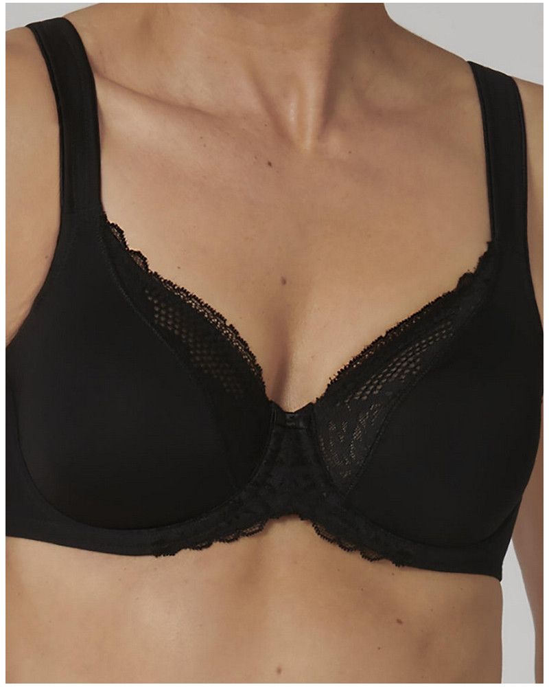 Underwired Bra Triumph Modern Lace+Cotton (Black)