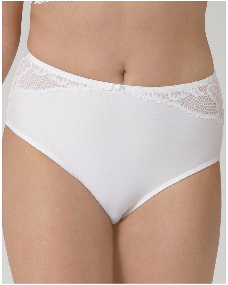 High waist Maxi brief Triumph Modern Lace+Cotton (White)
