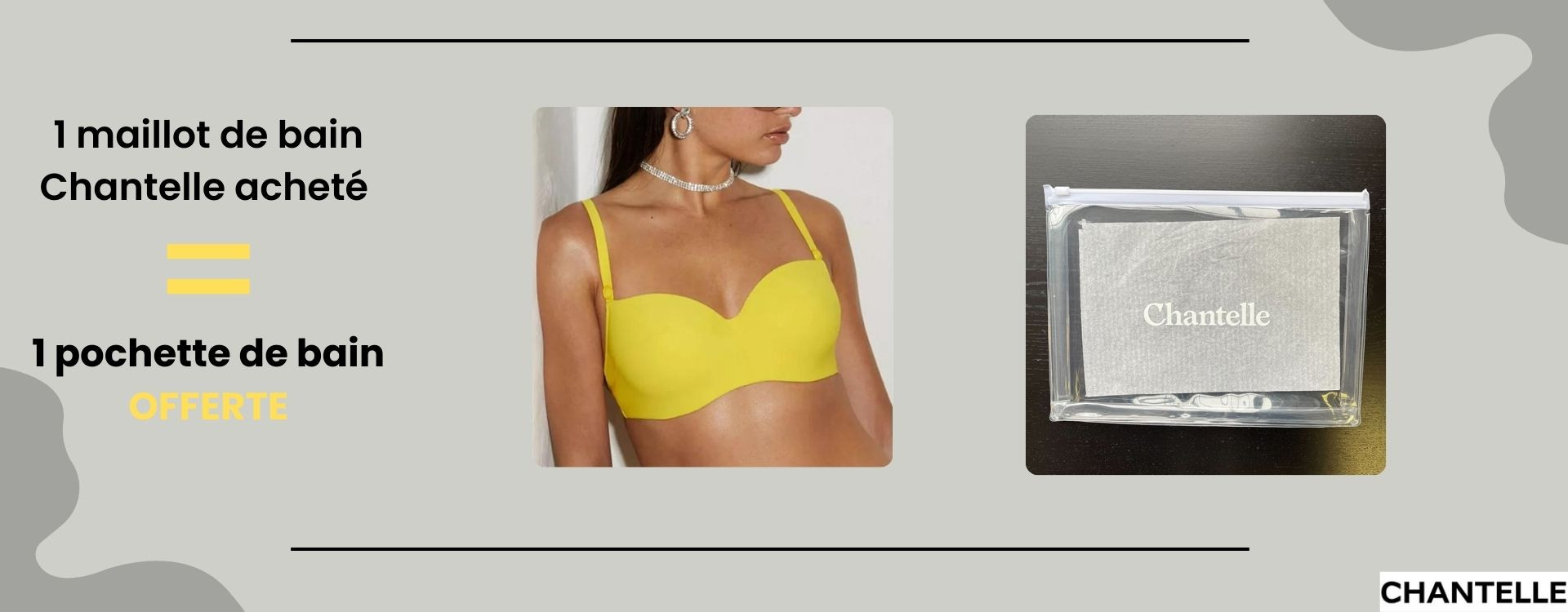 Une pochette de bain offerte pour l’achat d’un maillot de bain Chantelle !