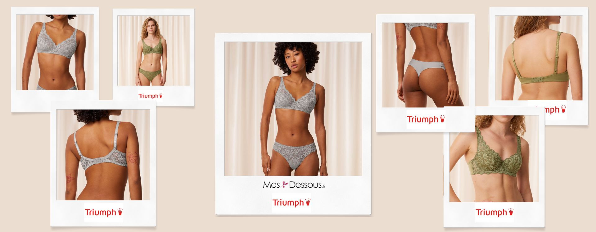 Les nouveaux coloris de la collection Amourette de Triumph : Silent Grey et Martini Olive