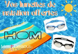 Votre paire de lunettes de natation offerte pour l’achat d'un maillot de bain de la marque HOM !