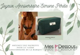 Obtenez une pochette pour le 75ième anniversaire de la marque Simone Pérèle avec le code « SIMONE75 » !